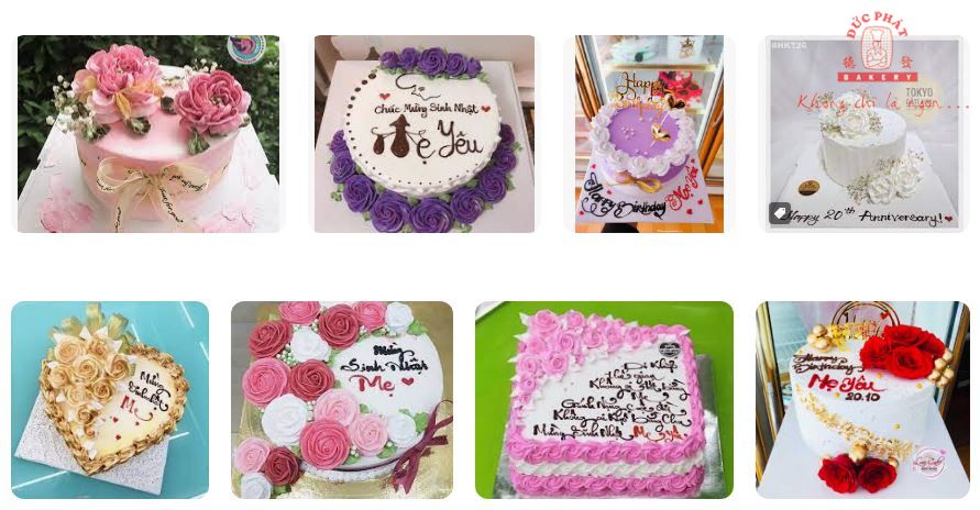 20+ mẫu hình bánh sinh nhật tặng mẹ hình bông hoa